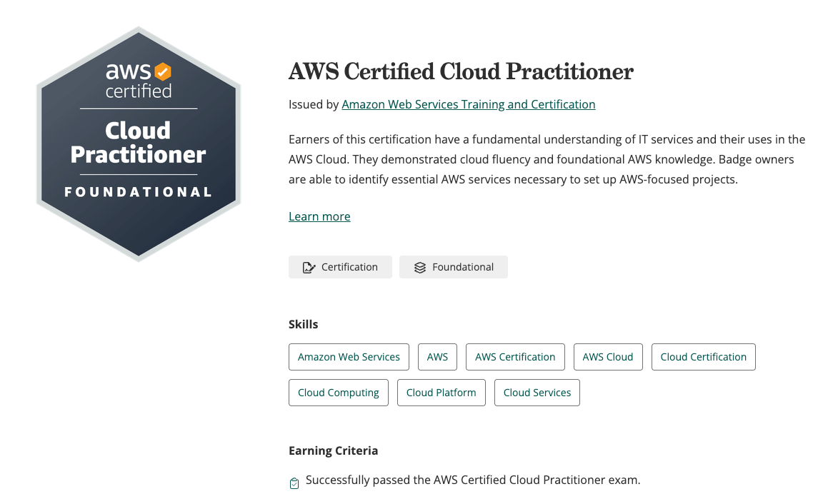 AWS Certified Cloud Practitioner